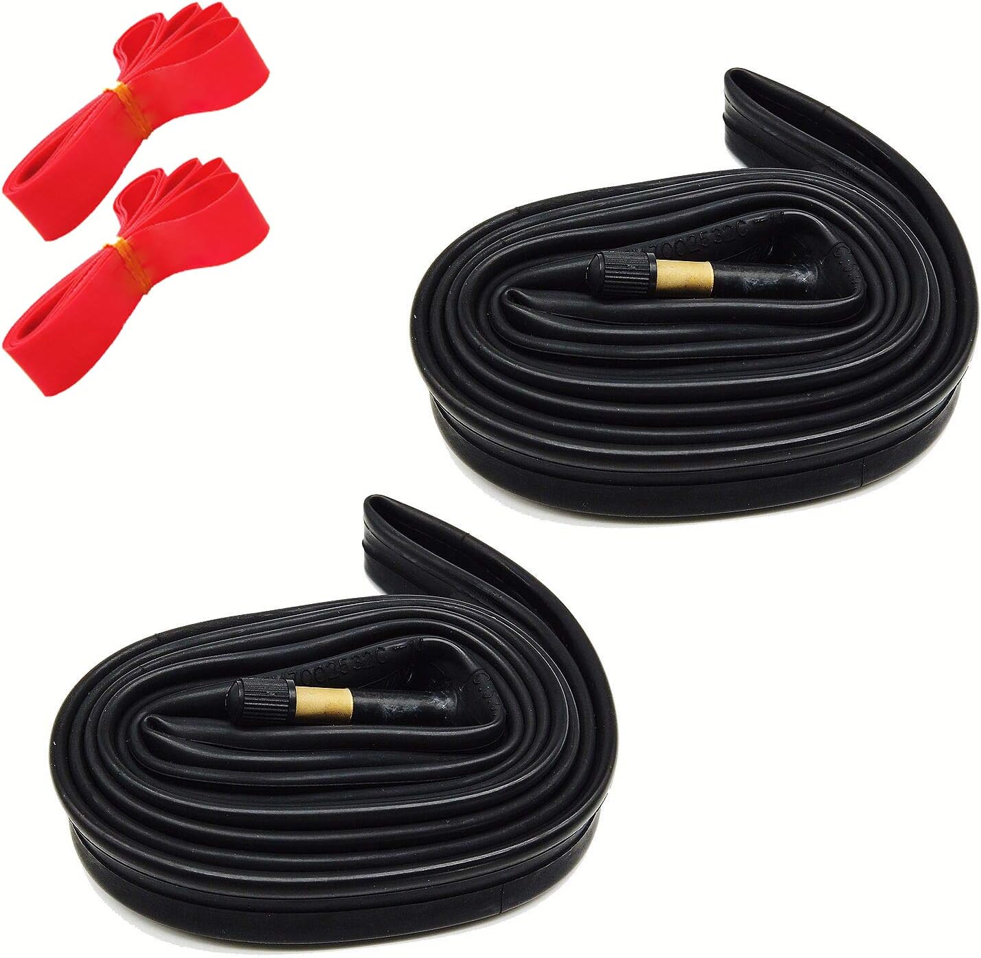 CrabTek Bike Inner Tube 700X32C/25C/28C 700X2532C with Rim Strip Schrader Valve