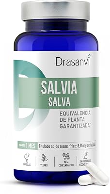 Salvia 350mg Extracto Concentrado 5:1 Drasanvi en 30 Capsulas Sin Gluten