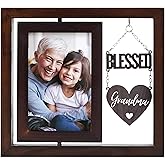 InnoBeta Grandma Gifts from Grandchildren, Blessed Grandma Photo Frame, Mother's Day, Christmas, Birthday Gifts, Rotating 6R Picture Frame