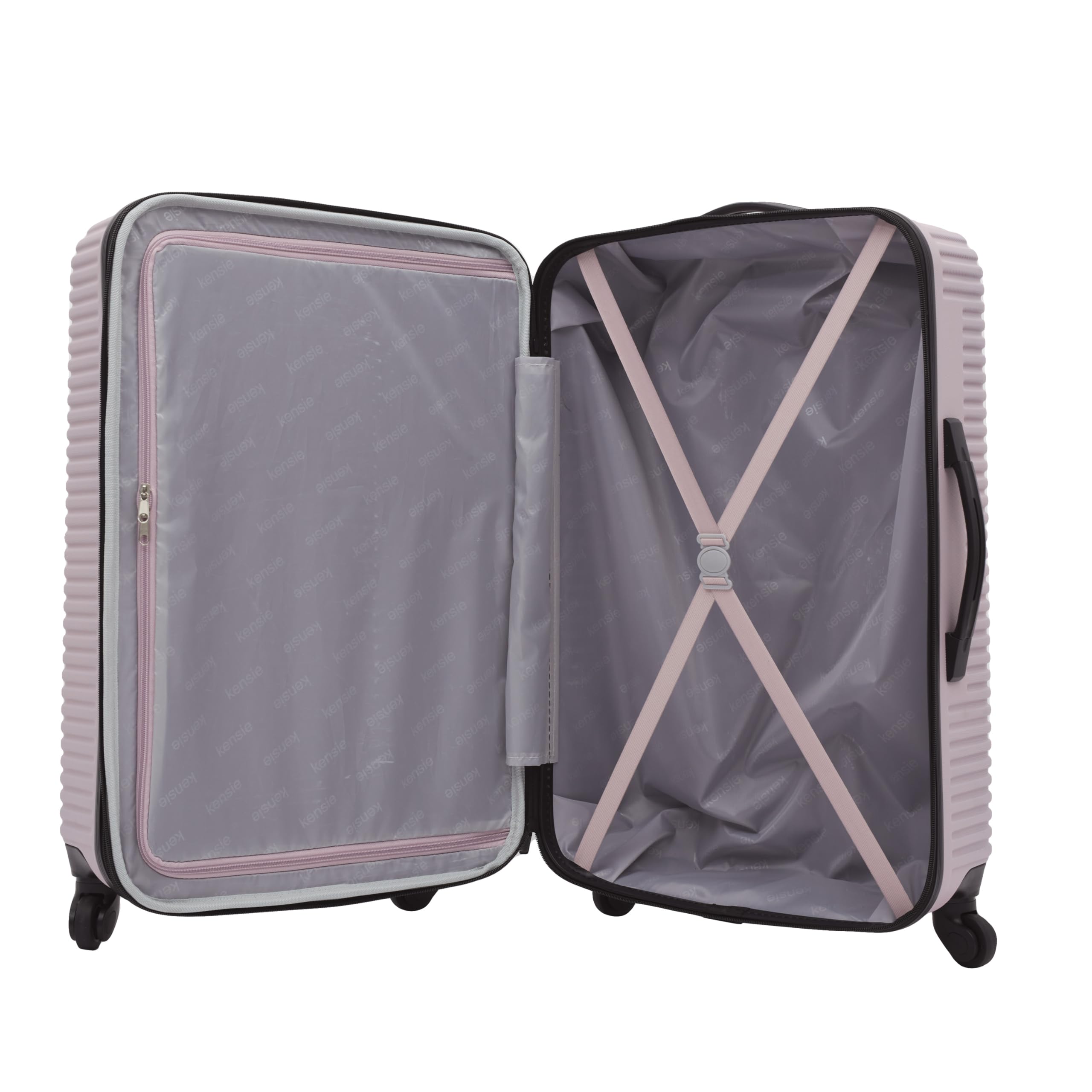 kensie Women's Hillsboro Luggage & Travel Bags, Burnished Lilac, 4 Piece Set
