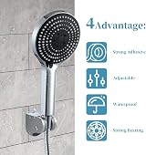 OFFO Shower Head and Hose Set 6 Modes Large 130mm Diameter Chrome view 4