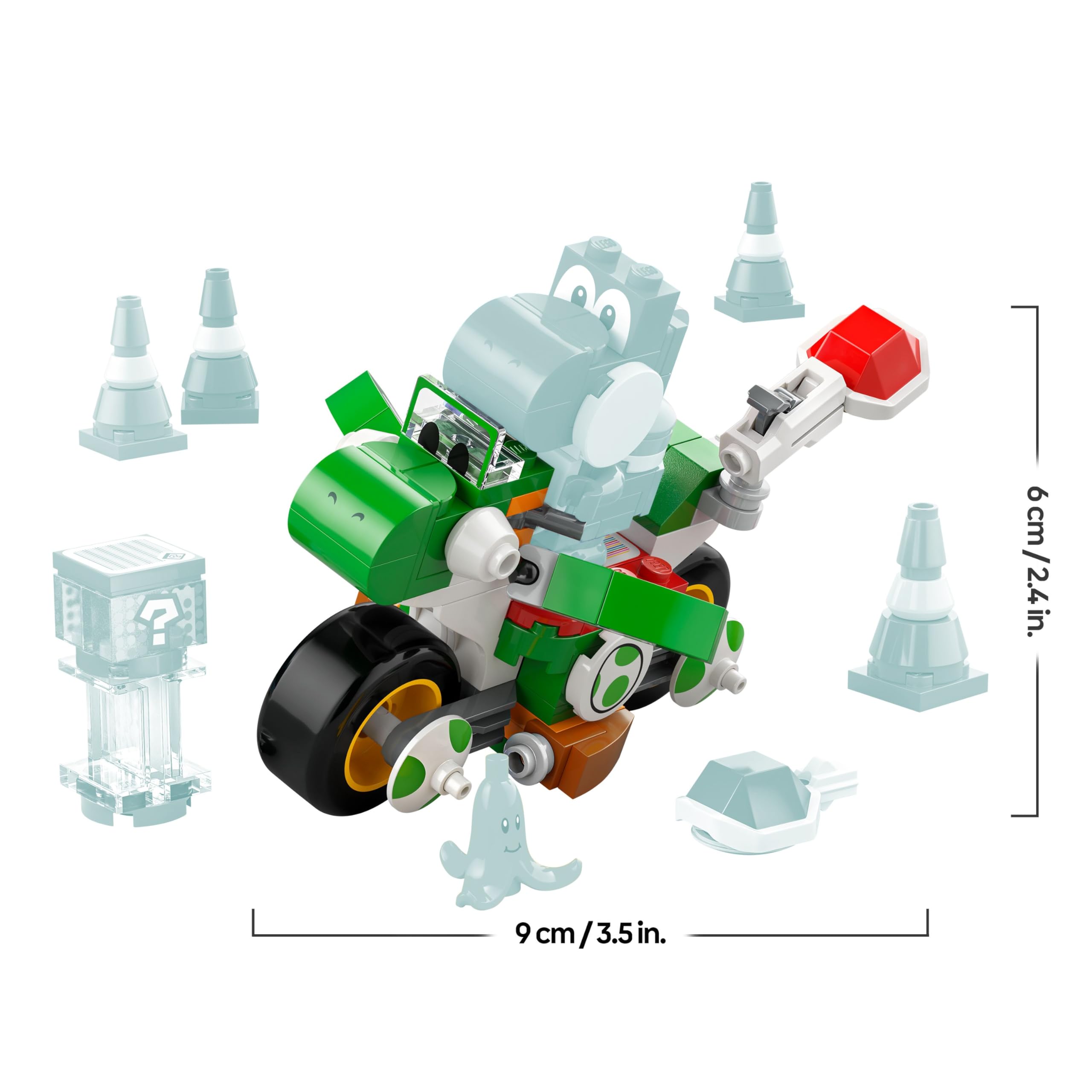 LEGO Super Mario: Mario Kart – Yoshi-Bike, Nintendo Abenteuer-Set zum Sammeln, Geschenk für Kinder, Jungen, Mädchen und Gamer ab 7 Jahren, Sammlerstück mit Yoshi Figur 72031 9