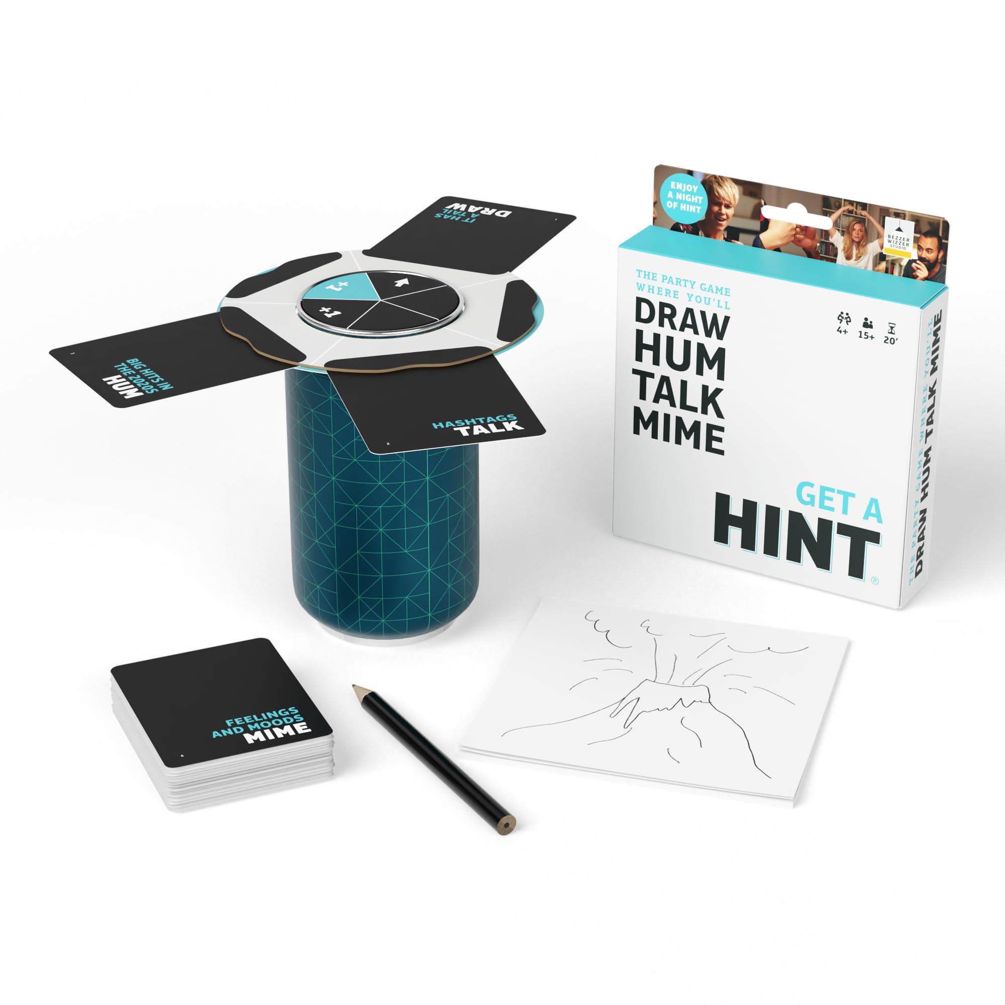 Bezzerwizzer | HINT POCKET | Charades Style Card Game | Party Game | Ages 15+ | 4+ Players | 20+ Minutes Playing Time