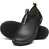 HISEA Waterproof Garden Shoes for Women Neoprene Slip-On Rubber Rain Footwear Short Ankle Booties