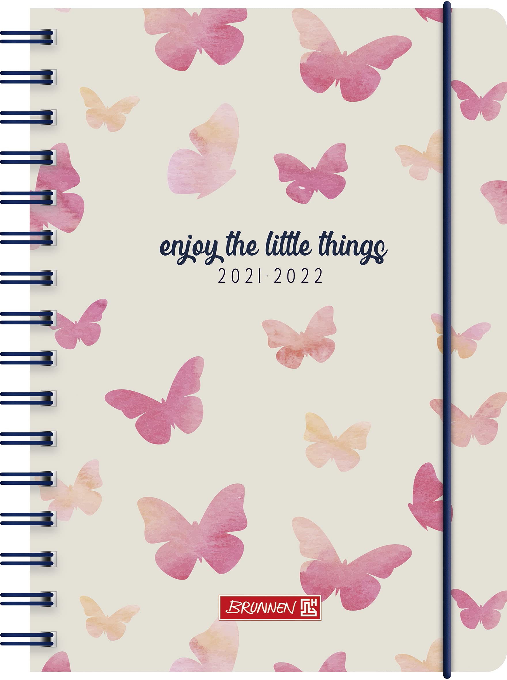 "BRUNNEN 1072055042 Tageskalender/Schülerkalender 2021/2022""Butterfly"""