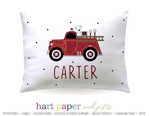 Amazon Com Personalized Firetruck Fire Truck Pillowcase Pillow