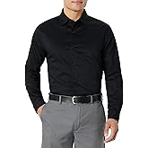 Amazon Essentials Men's Regular Fit Long Sleeve Wrinkle Resistant Stretch Dress Shirt