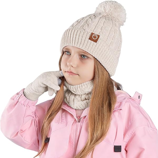 Ensemble Hiver 3 En 1 Enfant - Bonnet, écharpe Tour De Cou Et Gants Doublés Polaire - Taille 2 à 7 Ans - 7