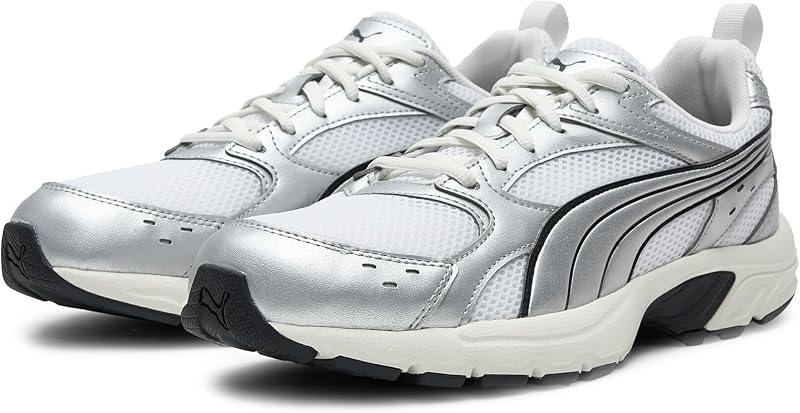 Sneakers légères Milenio Tech Unisexe 43, White Silver Feather Gray Metallic