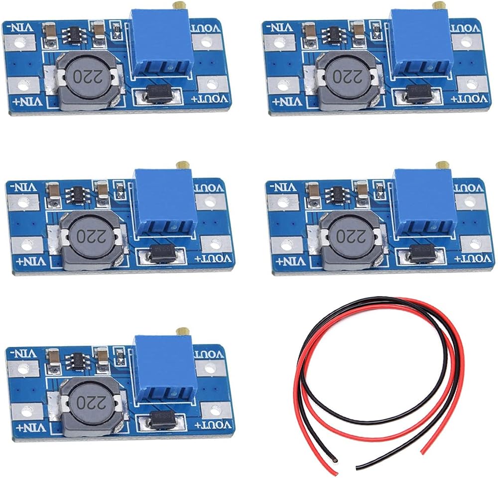 Youmile 5x DC-DC Boost Converter 2V-24V to 5V-28V 2A Adjustable Voltage