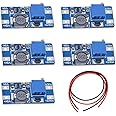 DAOKI 5 Pcs DC-DC Boost Converter MT3608 2V-24V to 5V-28V 2A Adjustable Voltage Regulator Step Up Power Supply Module for Ard
