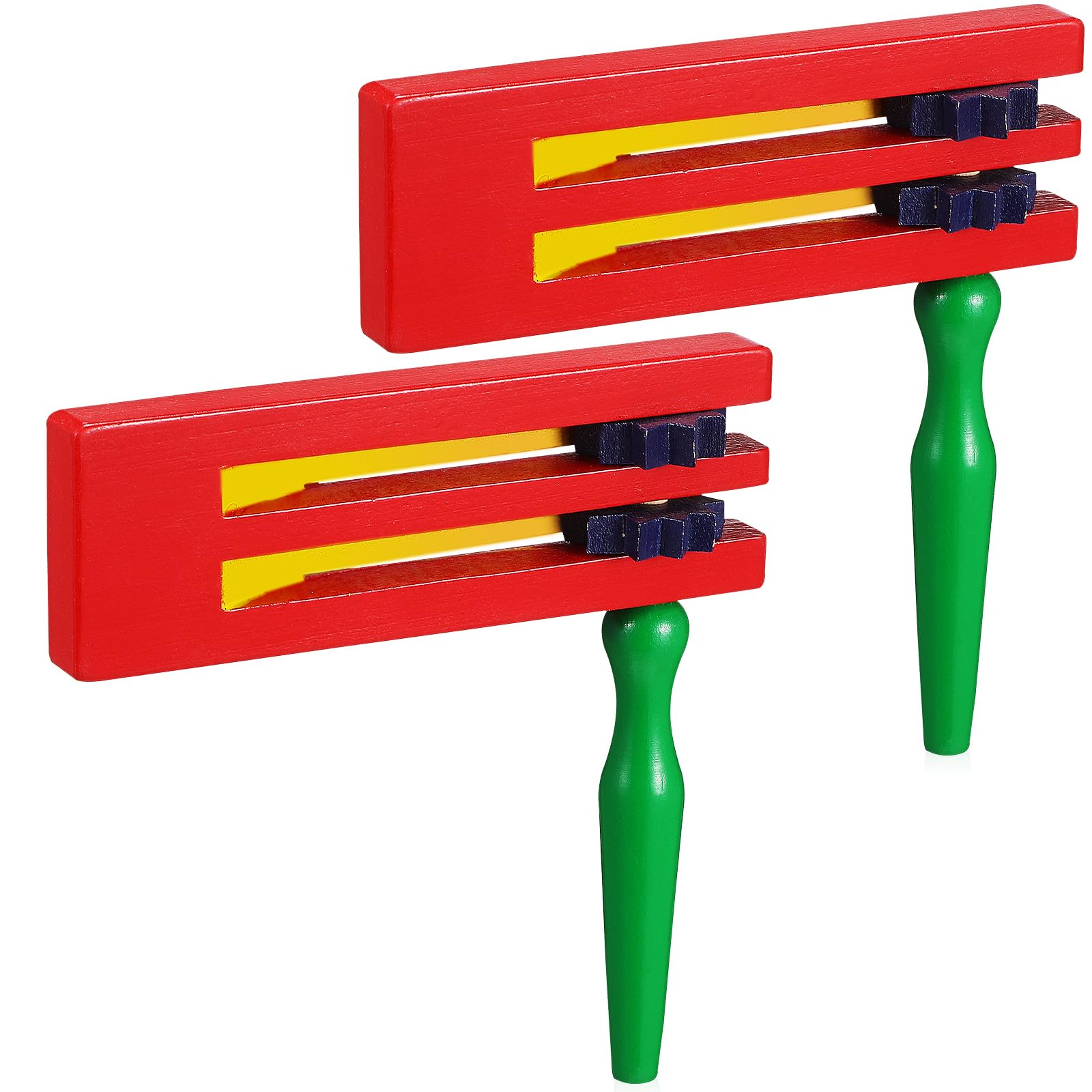 Gadpiparty 2 Pcs Wooden Soundboard Wooden Hand Clappers Wood Traditional Toy Noisemaker Toys Noise Ratchet Noise Maker Prank Spanish Clappers Matracas Mexicanas Spain Child Vocalize