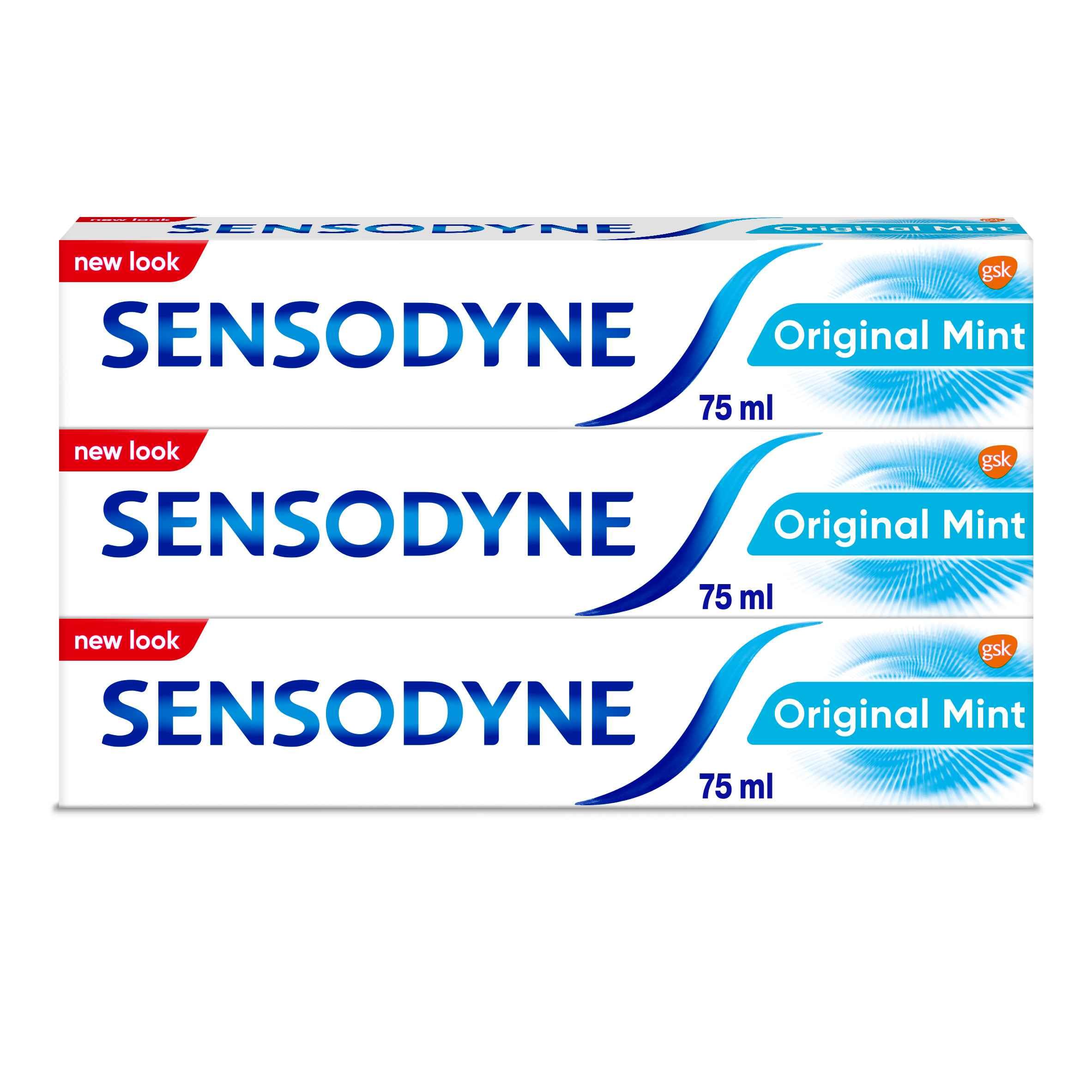 Sensodyne Sensitive Toothpaste Daily Care Original Mint 75 ml Pack Of 3