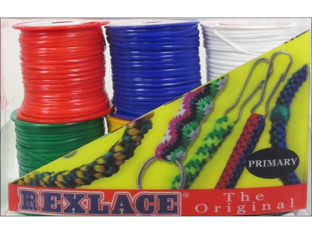 Pepperell Rexlace 50yd Spools 6/Pkg-Primary, Other, Multicoloured, 7.62 x 20.32 x 13.97 cm