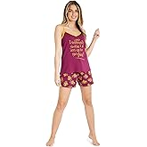 Harry Potter Womens Pyjamas Vest Short PJs for Sets Gryffindor Slytherin Soft Breathable Sizes S-XL