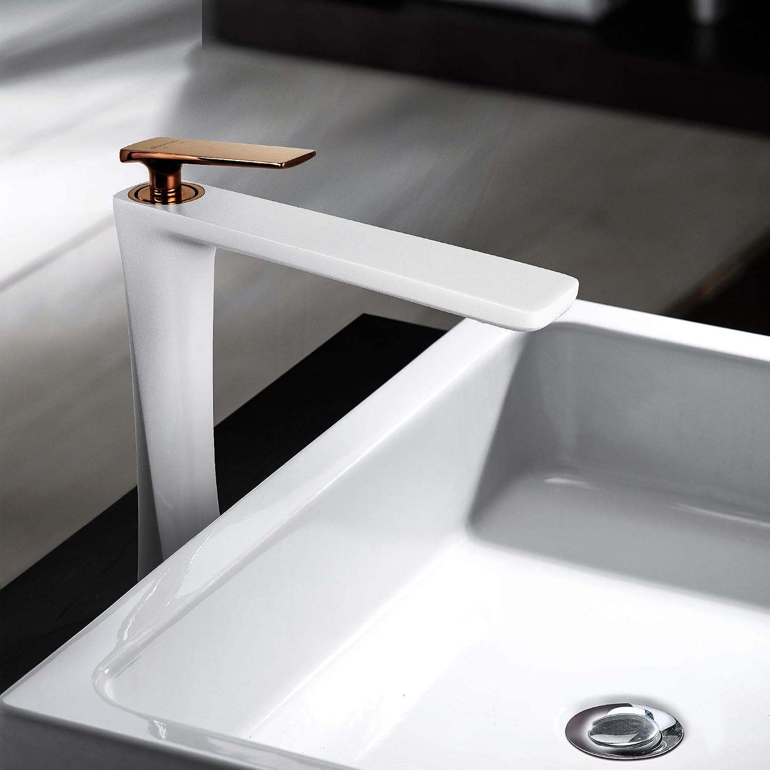 Vanity Tap Riser JOMOLA Tall Basin Mixer Tap Single Handle High Rise Lavatory Vessel ...