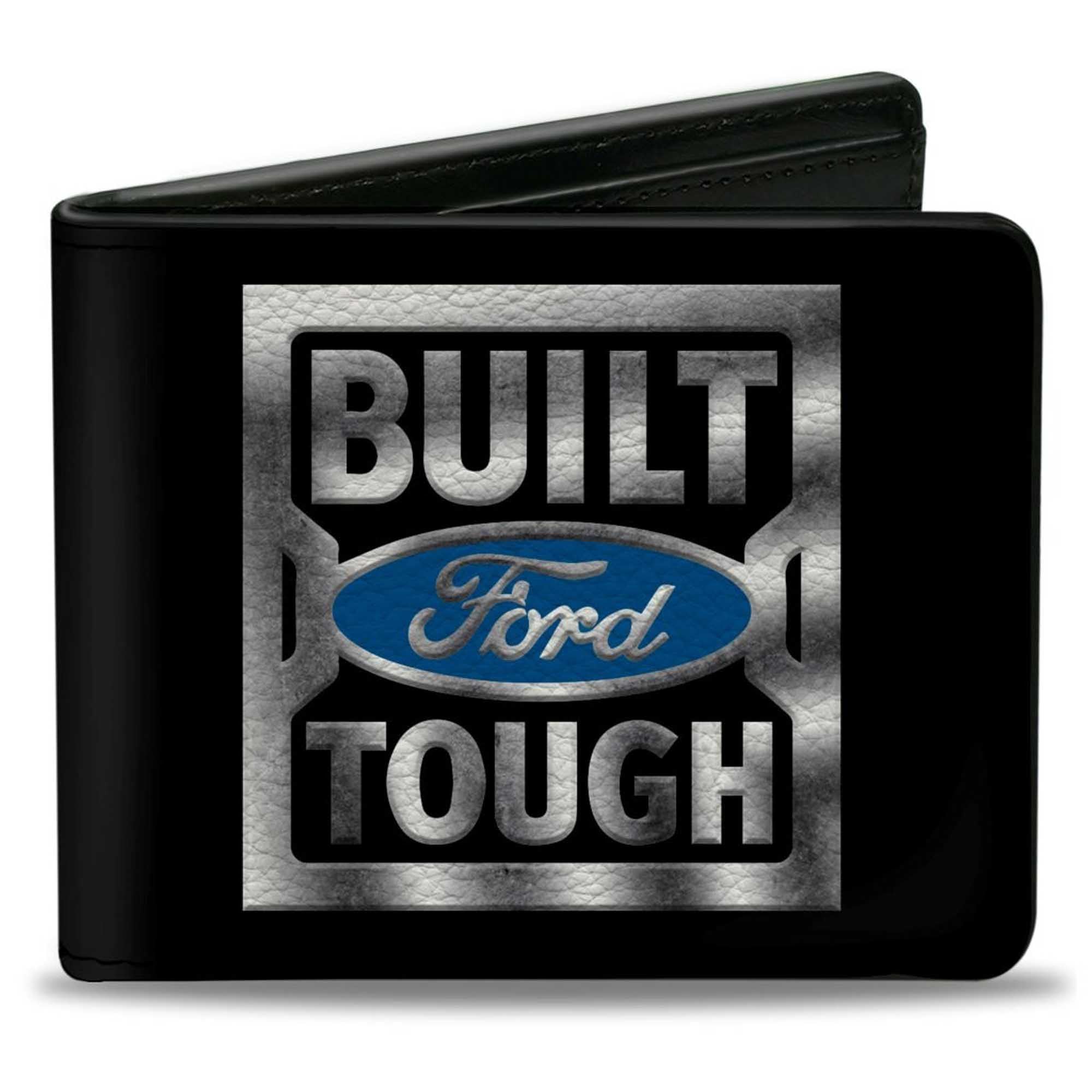 Buckle Down Men's Bi-Fold Wallet, Built Ford Tough, 4.0" x 3.5"