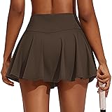 PINSPARK Tennis Skorts for Woman High Waisted