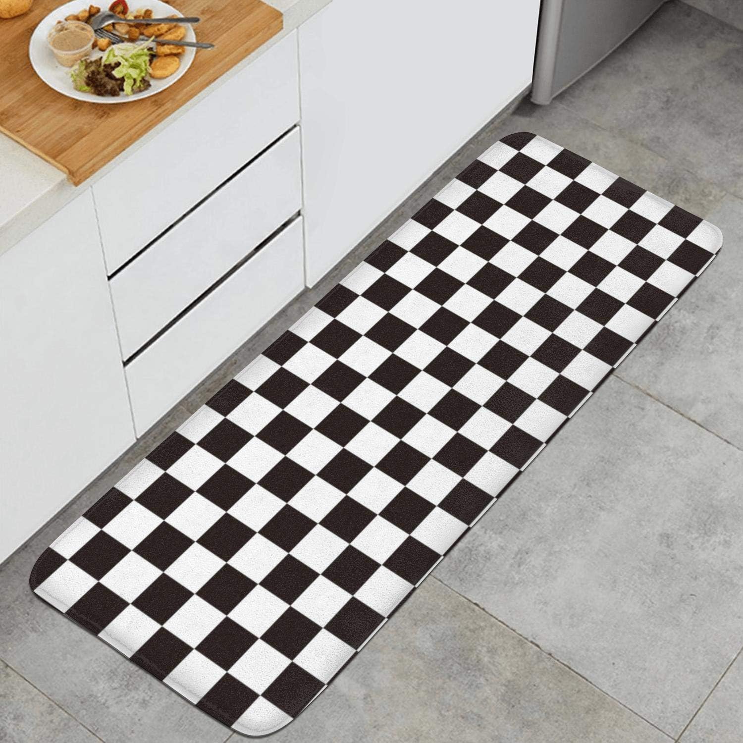Amazon.com: DUILLY Black and White Checkerboard Squares Anti Fatigue