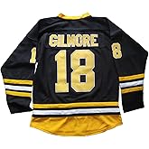 Kids Ice Hockey Jersey #18 Gilmore Hockey Shirts Black/White