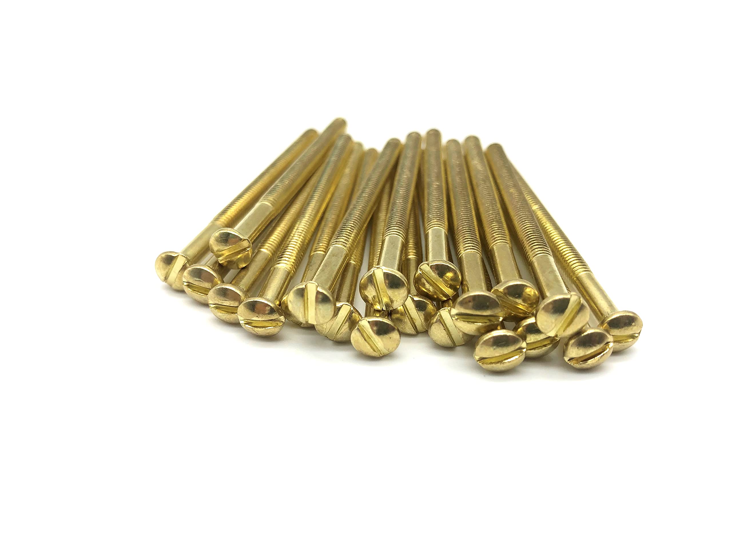 Jones DIY M3.5 Brass/Gold Electrical Socket Screws, 50mm, For Switches, Light Switch, Plug Sockets, 3.5mm x 50mm, (20)