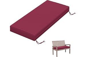 Tounosnt Outdoor Bench Cushion Inch Thick Waterproof Patio Furniture Cushions (Fuchsiared, 42 x 18 x 3.5 in)