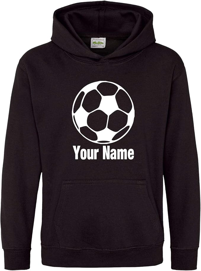 Personalised Football Hoodie 911 (Black) Amazon.co.uk Clothing