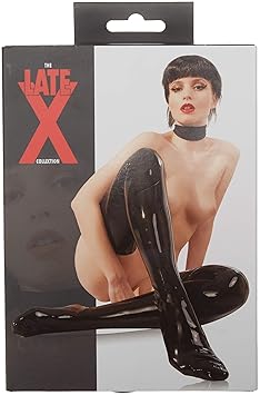 The Latex Collection Latexstrümpfe, schwarz - XS