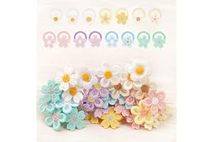 JOYOYO 30PCS 1.25 Inch Baby Girls Hair Ties with Flower,Soft Elastics Ponytail Holders Hair Accessories for Infants Toddlers Baby Girls