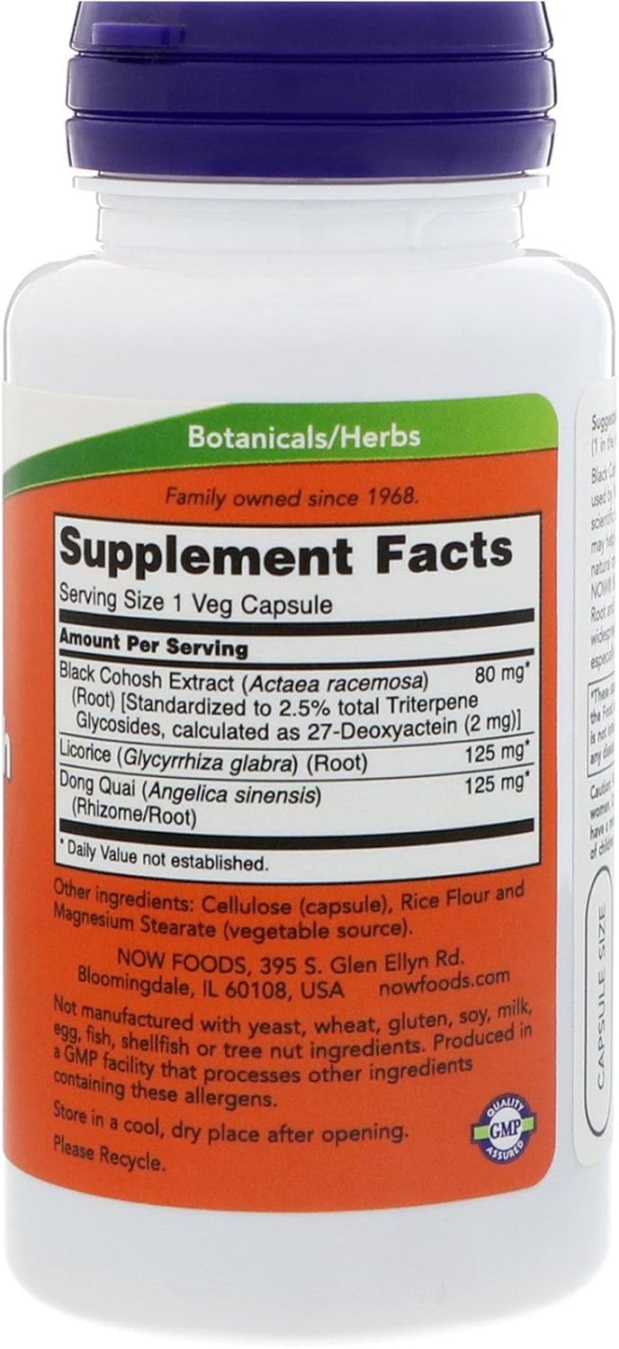 NOW Foods Black Cohosh 80 mg: Health & Personal Care