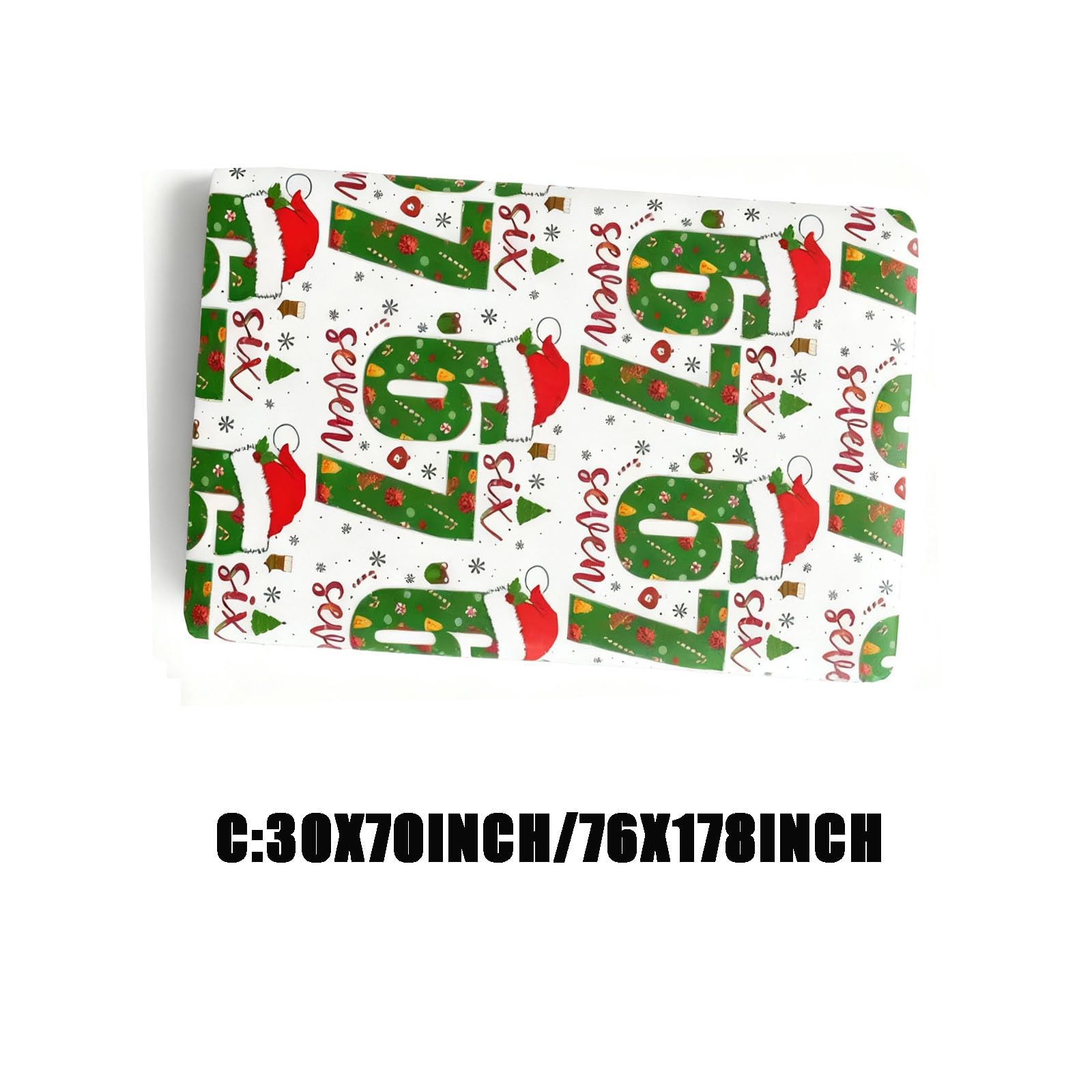 67 Christmas Wrapping Paper, Funny Six Seven Christmas Gift Wrap, 6 7 Meme Unique Santa Festive Wrapping Paper Xmas (White 1PC)