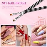 Saviland 6Pcs Nail Art Brushes Double End Dotting Drawing Painting Gel Polish view 4