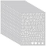 1770 Pcs Alphabet Stickers,15 Sheets White Letter