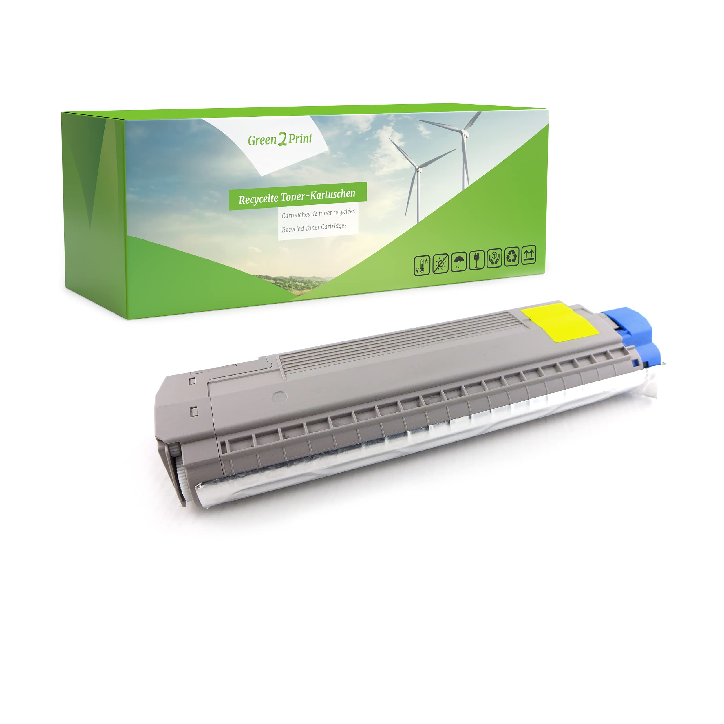 Green2Print Toner yellow 7000 pages replaces OKI 44059125 Toner cartridge for OKI ES8430DN, ES8430