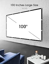 Osoeri 100 Inch Portable Projector Screen 16:9 HD 4K Double-Sided view 6
