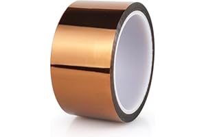 BOMEI PACK Polyimide Tape, 1 Pack High-Temperature Resistant Tape 2inch x 33m(108ft), No Residue Heat-Resistant Tape for Electric Task, 3D Printing, Soldering, Sublimation, Masking