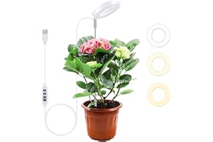 Mcbazel 48 LEDs Plant Grow Light for Indoor Plants with Timer (3/9/12H) Height Adjustable Indoor Plant Grow Light Full Spectr