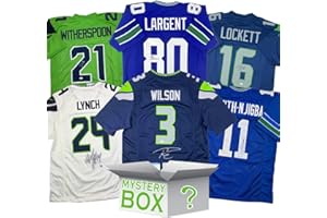 HOFSM.COM HALL OF FAME SPORTS MEMORABILIA Autographed/Signed Seattle Football Jersey Mystery Box with PSA JSA or Beckett COA