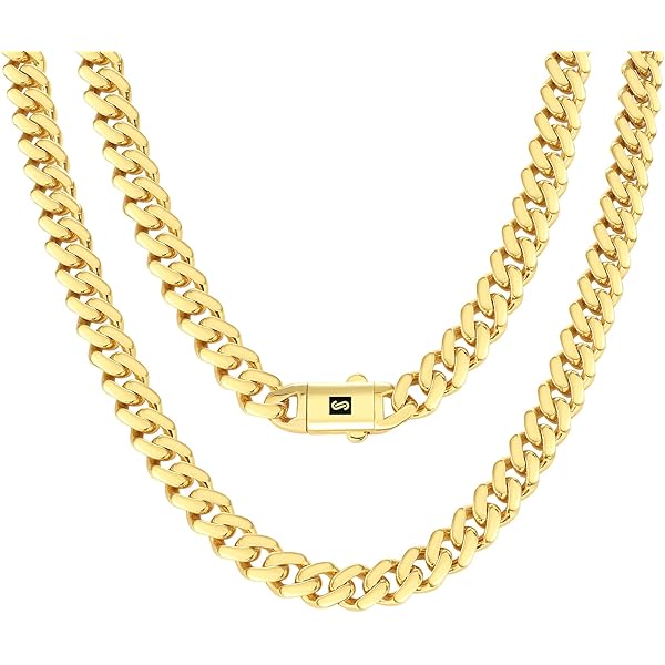 Nuragold 10k Real Yellow Gold Royal Monaco 7.5mm Miami Cuban Link