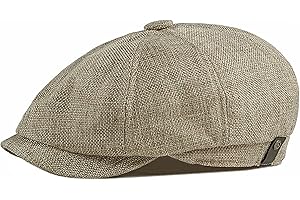 BQCWOXF Newsboy Cap for Men 8 Panel Vintage Cabbie News Flat Gatsby Mens Hats Adjustable Linen Mens Hats
