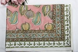 Ridhi Hand Block Print Tablecloth 100% Cotton