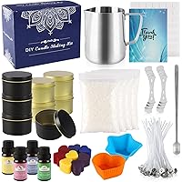 DIY Candle Making Kit with 480g Soy Wax and Four Bottles of Essential Oils for Family Entertainment, Parties, Art Therapy, Gi