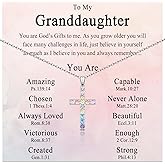 Cross Necklace for Girls Christian Religious Jewelry Gifts for Girls Daughter Granddaughter Sister Niece Friend Birthday Christmas Valentines Easter Graduation Baptism Communion Gift Stocking Stuffers