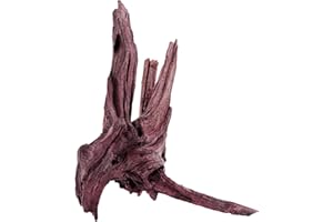 HEMYIS Natural Teak Driftwood Coral Driftwood for Aquarium Fish Tank Decor,Assorted Punica Trunk Driftwood Branch for Reptile Decor (Purple-Teak L(13-19 Inch or 1.3-1.6 Lb)-1 PCS)