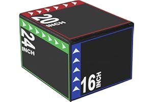 NEWBULIG 3 in 1 Plyometric Jump Box, Plyo Box Jumps for Home Gym, jumping boxes for training, workout, exercise, Non-Slip Multi-Use Cushioned, 16-20-24inch