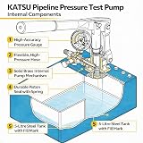 KATSU Pipeline Pressure Test Pump 5L 0-50Bar Manual Brass Valve 50bar view 3