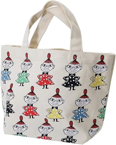 Amazon Co Jp ミニトートバッグ リトルミイ ポーズ ムーミン Moomin 北欧 名作 キャラクター マチ付き キャンバス生地 帆布 小物入れ 収納 内ポケット付き ランチトート ジュエリー