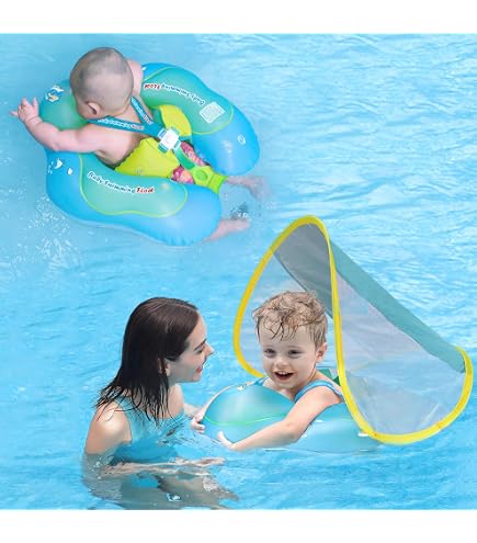 Bouée De Natation Avec Siège Pour Bébé 6 à 36 Mois - Gonflable PVC, Poignées De Sécurité - Pour Piscine Et Bain