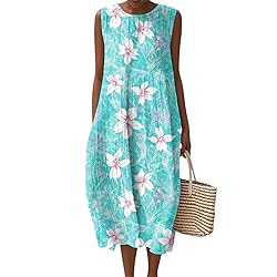 Boho Dresses Summer Fall Cotton Linen Midi Dresses