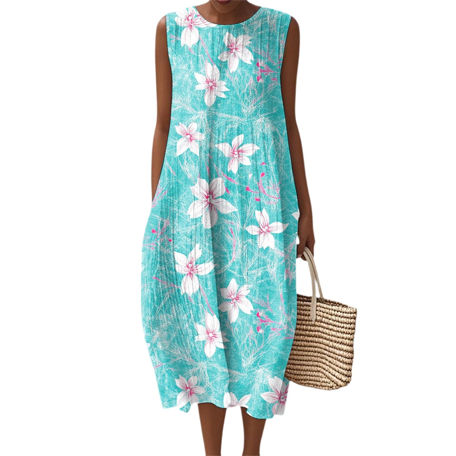 Boho Dresses Summer Fall Cotton Linen Midi Dresses